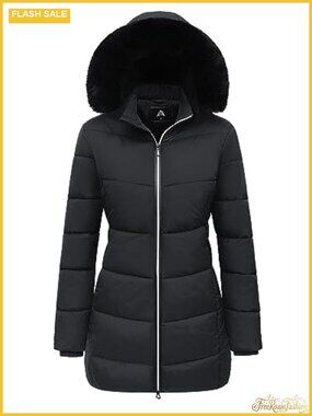 Women's Long Sleeve Quilted Puffer Down Jacket Warm Winter Coat